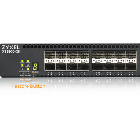 ZYXEL XS3800-28 24-port 10G Multi-Gigabit L3 Managed Aggregation Switch with 16 SFP+ 10G Ports, 8 10G Combo (SFP+/RJ-45) Ports and 4 10G Ethernet Ports