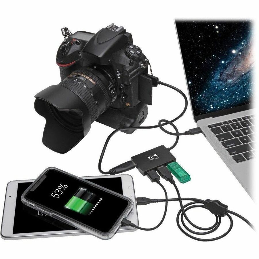 USB C HUB 4-PORT USB-A COMPACT