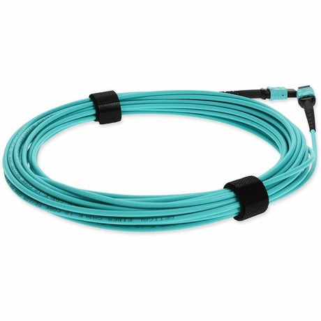 AddOn 3m MPO (Female) to MPO (Female) 12-Strand Aqua OM3 Crossover Fiber Plenum Rated Patch Cable