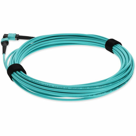 AddOn 3m MPO (Female) to MPO (Female) 12-Strand Aqua OM3 Crossover Fiber Plenum Rated Patch Cable