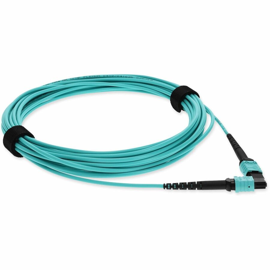 AddOn 3m MPO (Female) to MPO (Female) 12-Strand Aqua OM3 Crossover Fiber Plenum Rated Patch Cable
