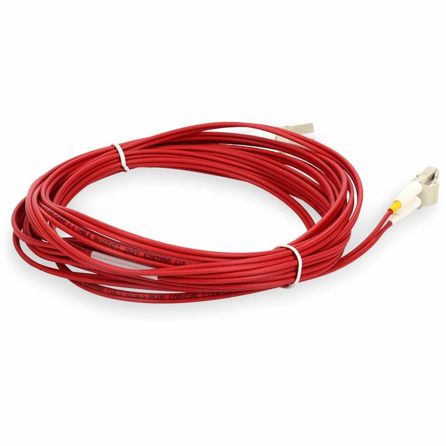 AddOn 4m LC (Male) to LC (Male) Red OM4 Duplex Fiber OFNR (Riser-Rated) Patch Cable