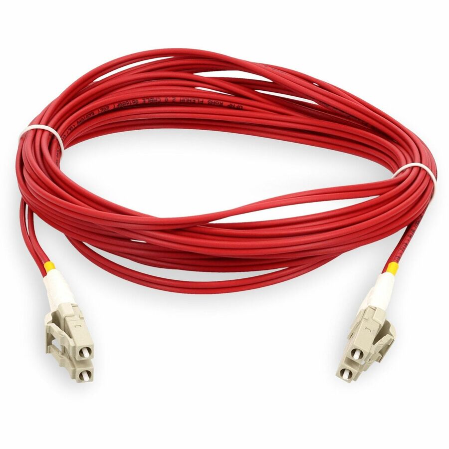 AddOn 4m LC (Male) to LC (Male) Red OM4 Duplex Fiber OFNR (Riser-Rated) Patch Cable