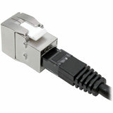 Eaton Tripp Lite Series Keystone Jack Cat6a/Cat6/Cat5e, RJ45, Shielded, Dust Cap - Toolless, PoE/PoE+ Compliant, TAA