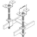 Eaton Tripp Lite Series Ceiling Support Kit for 12 in. or 18 in. Cable Runway, Straight and 90-Degree