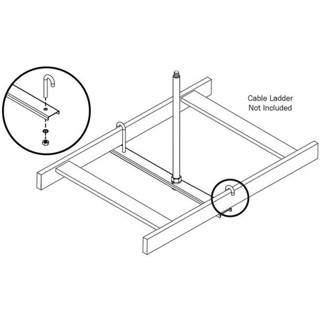 Eaton Tripp Lite Series Ceiling Center Support Kit for 12 in. Cable Runway, Straight and 90-Degree - Hardware Included