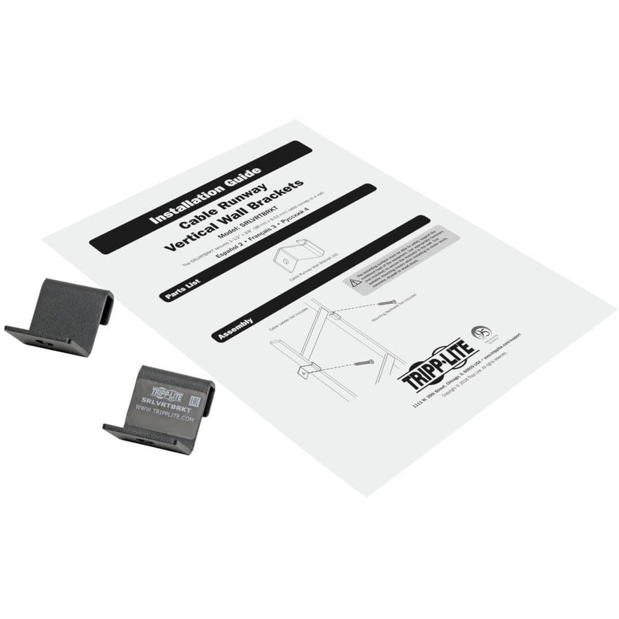 Eaton Tripp Lite Series Cable Runway Vertical Wall Brackets, Straight