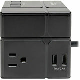 Eaton Tripp Lite Series Protect It! 3-Outlet Power Cube Surge Protector - 6 USB-A Ports (7.2A Shared), 6 ft. (1.83 m) Cord, 540 Joules, Black