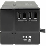 Eaton Tripp Lite Series Protect It! 3-Outlet Power Cube Surge Protector - 6 USB-A Ports (7.2A Shared), 6 ft. (1.83 m) Cord, 540 Joules, Black