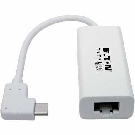 Eaton Tripp Lite Series USB-C to Gigabit Network Adapter with Right Angle USB-C, Thunderbolt 3 Compatibility - White