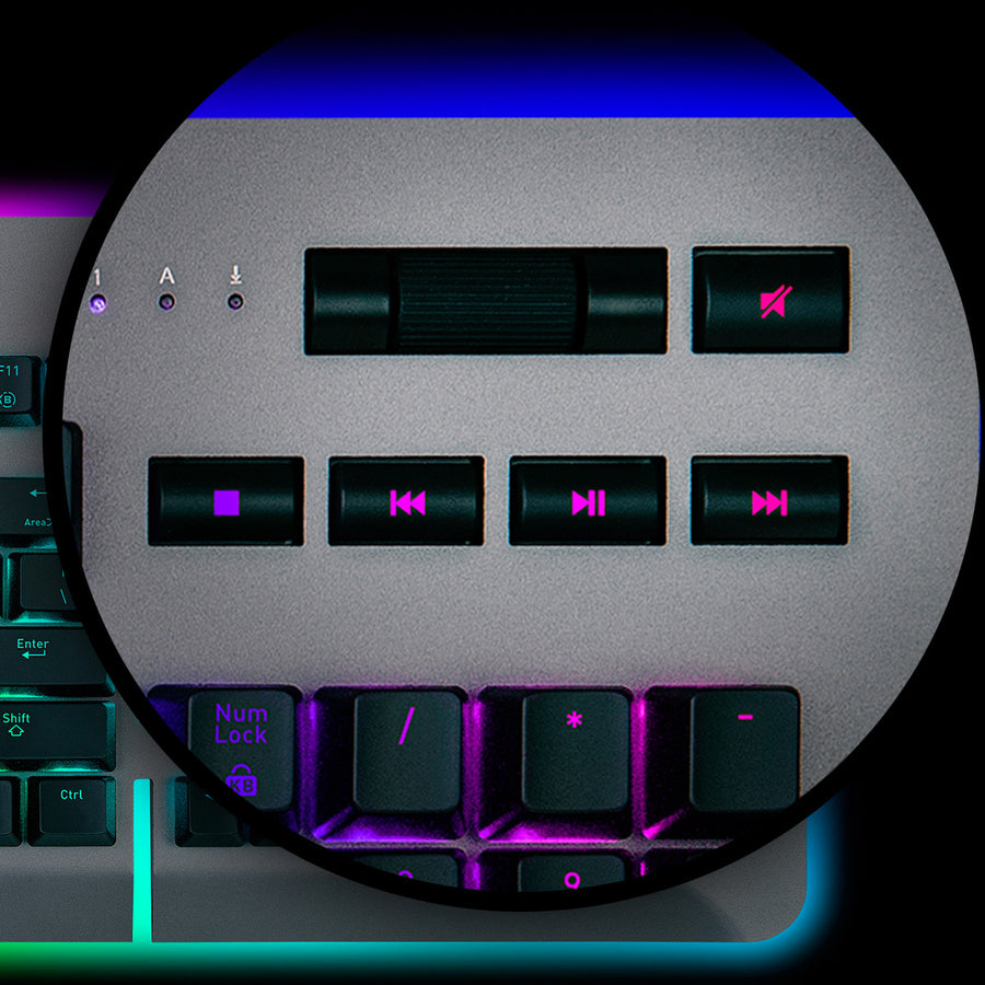 Tt eSPORTS Level 20 RGB Titanium Gaming Keyboard (Blue Switch)