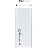 Transcend ESD240C 480 GB Portable Solid State Drive - External - Silver