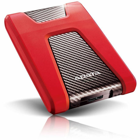 Adata DashDrive Durable HD650 AHD650-1TU31-CRD 1 TB Portable Hard Drive - 2.5" External - Red