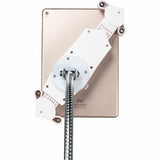 CTA Digital Heavy-Duty Gooseneck Floor Stand with VESA Plate and Storage Basket for 7-14 Inch Tablets