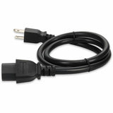 Addon 6ft NEMA 5-15P Male to C15 Female 14AWG 100-250V at 15A Black Power Cable
