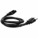 Addon 6ft NEMA 5-15P Male to C15 Female 14AWG 100-250V at 15A Black Power Cable