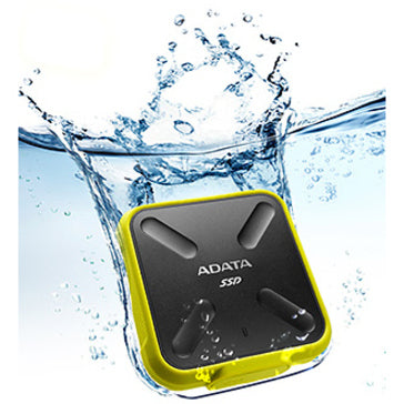 Adata SD700 256 GB Portable Solid State Drive - External - Black, Yellow
