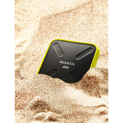 Adata SD700 256 GB Portable Solid State Drive - External - Black, Yellow