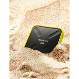 Adata SD700 256 GB Portable Solid State Drive - External - Black, Yellow