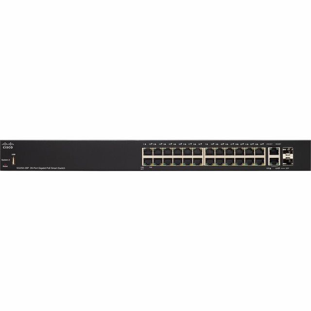 Cisco SG250-26P 26-Port Gigabit PoE Smart Switch