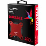 Adata SD600Q 480 GB Portable Solid State Drive - External - Red