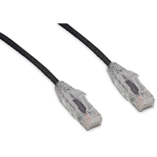 15FT CAT6 BLACK SLIM 28AWG