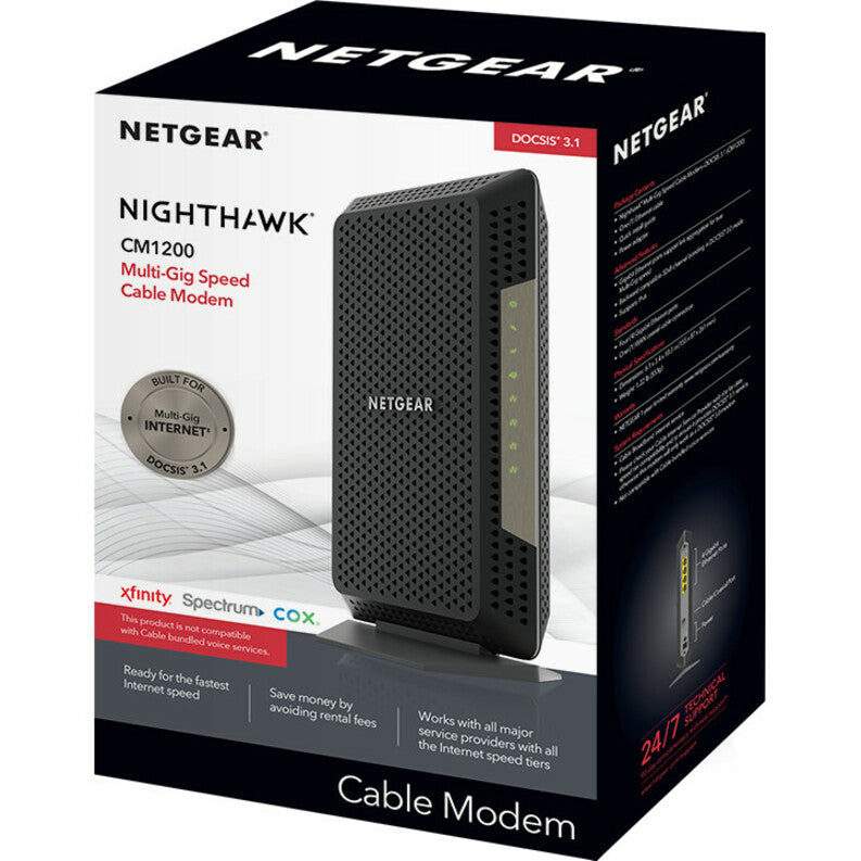 NETGEAR Nighthawk DOCSIS 3.1 WiFi 32x8 Cable Modem, CM1200