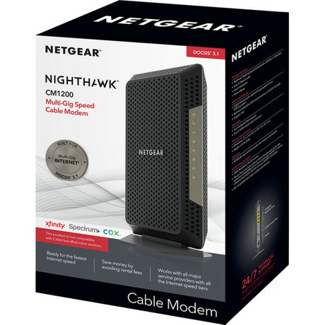 NETGEAR Nighthawk DOCSIS 3.1 WiFi 32x8 Cable Modem, CM1200