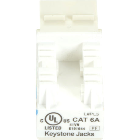 Black Box GigaTrue 2 CAT6A Keystone Jack - Unshielded, RJ45, Office White