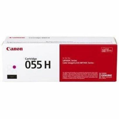 Canon 055H Original High Yield Laser Toner Cartridge - Magenta - 1 Pack
