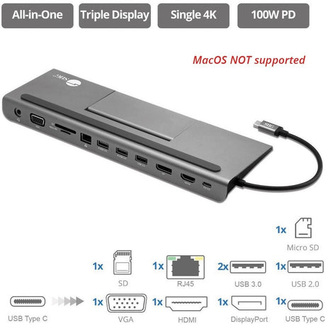 USB C MST Video Docking W PD