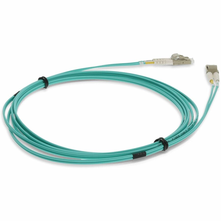 AddOn 5m LC (Male) to LC (Male) Straight Aqua OM4 Duplex LSZH Fiber Patch Cable
