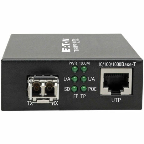 Eaton Tripp Lite Series Gigabit Multimode Fiber to Ethernet Media Converter, POE+ - 10/100/1000 LC, 850 nm, 550M (1804.46 ft.)