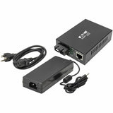 Eaton Tripp Lite Series Gigabit Multimode Fiber to Ethernet Media Converter, POE+ - 10/100/1000 SC, 850 nm, 550M (1804.46 ft.)