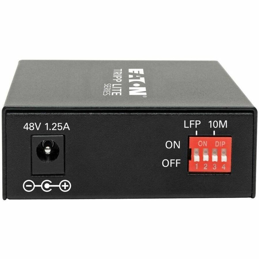Eaton Tripp Lite Series Gigabit Singlemode Fiber to Ethernet Media Converter, POE+ - 10/100/1000 SC, 1310 nm, 20 km (12.4 mi.)