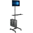 Eaton Tripp Lite Series Mobile Workstation with Monitor Mount - For 17" to 32" Displays, Height Adjustable