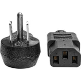 Eaton Tripp Lite Series Desktop Computer AC Power Cord, Right-Angle NEMA 5-15P to C13 - 10A, 125V, 18 AWG, 10 ft. (3.05 m), Black