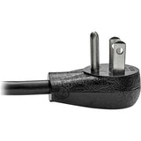 Eaton Tripp Lite Series Desktop Computer AC Power Cord, Right-Angle NEMA 5-15P to C13 - 10A, 125V, 18 AWG, 10 ft. (3.05 m), Black