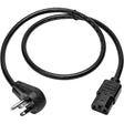 Eaton Tripp Lite Series Desktop Computer AC Power Cord, Right-Angle NEMA 5-15P to C13 - 10A, 125V, 18 AWG, 10 ft. (3.05 m), Black