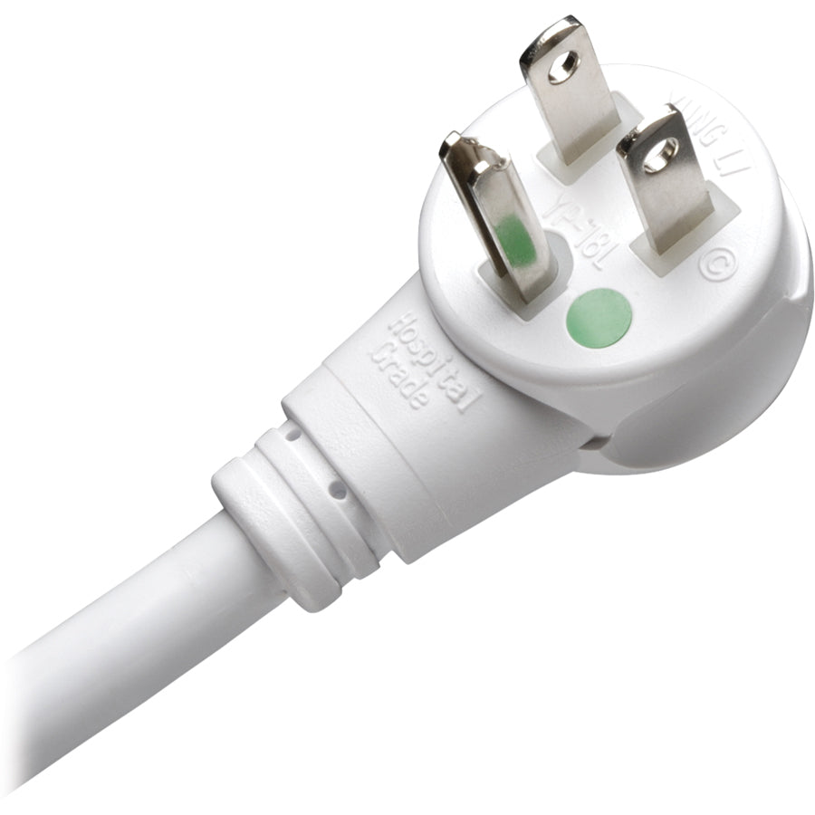 Eaton Tripp Lite Series Safe-IT UL 1363A Medical-Grade Power Strip for Patient-Care Vicinity, 4 Hospital-Grade Outlets, 15 ft. Right-Angle Cord