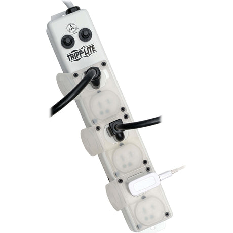 Eaton Tripp Lite Series Safe-IT UL 1363A Medical-Grade Power Strip for Patient-Care Vicinity, 6x Hospital-Grade Outlets, 15 ft. Right-Angle Cord