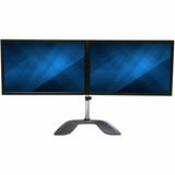 StarTech.com Dual Monitor Stand, Ergonomic Desktop Monitor Stand for up to 32"(17.6lb/8kg) VESA Displays, Free-Standing Adjustable, Silver