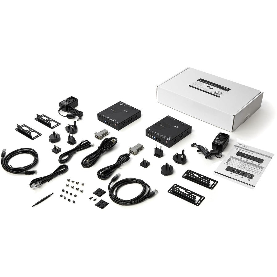 StarTech.com HDMI KVM Extender over IP Network - 4K 30Hz HDMI and USB over IP LAN or Cat5e/Cat6 Ethernet (100m/330ft) - Remote KVM Console