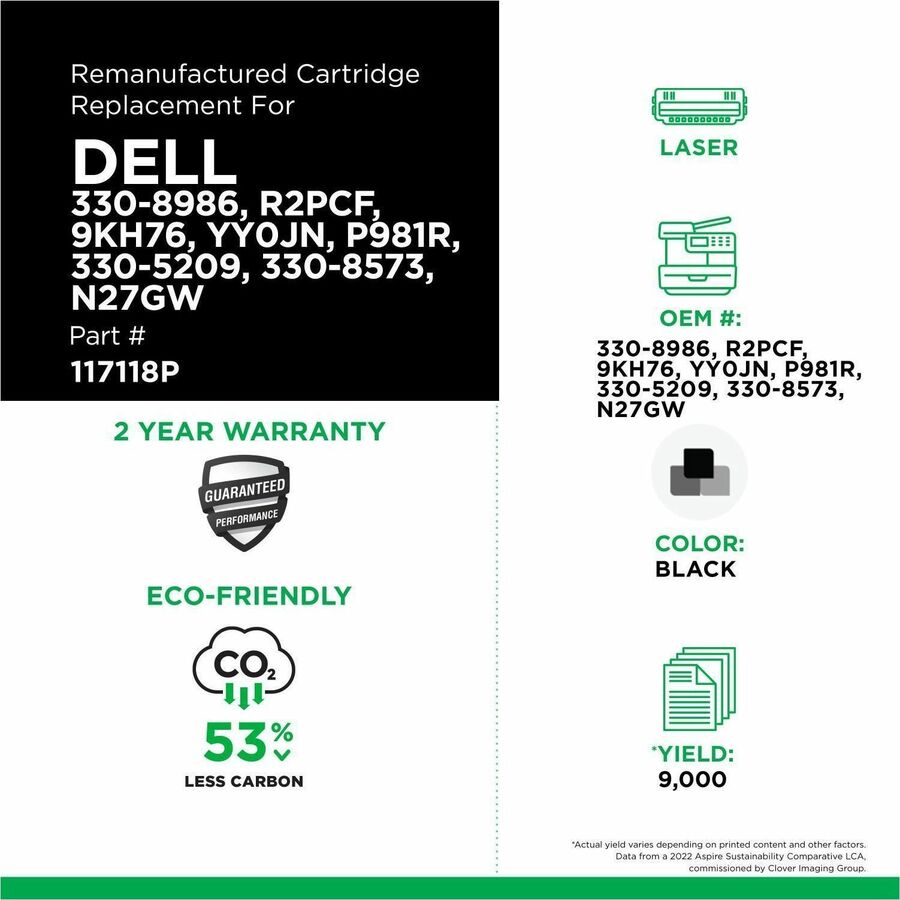 Clover Imaging Remanufactured Toner Cartridge for Dell 3330/3333/3335