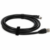 AddOn 7ft RJ-45 (Male) to RJ-45 (Male) Black Cat6 STP Outdoor-rated Copper Patch Cable