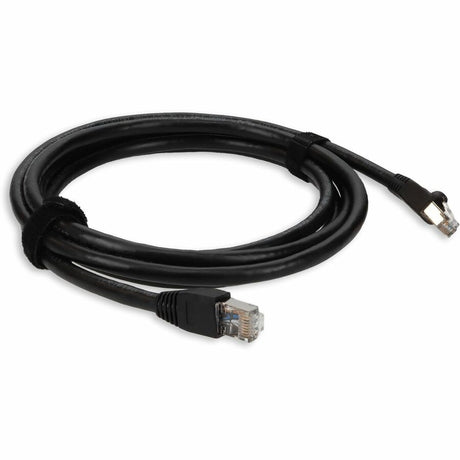 AddOn 7ft RJ-45 (Male) to RJ-45 (Male) Black Cat6 STP Outdoor-rated Copper Patch Cable