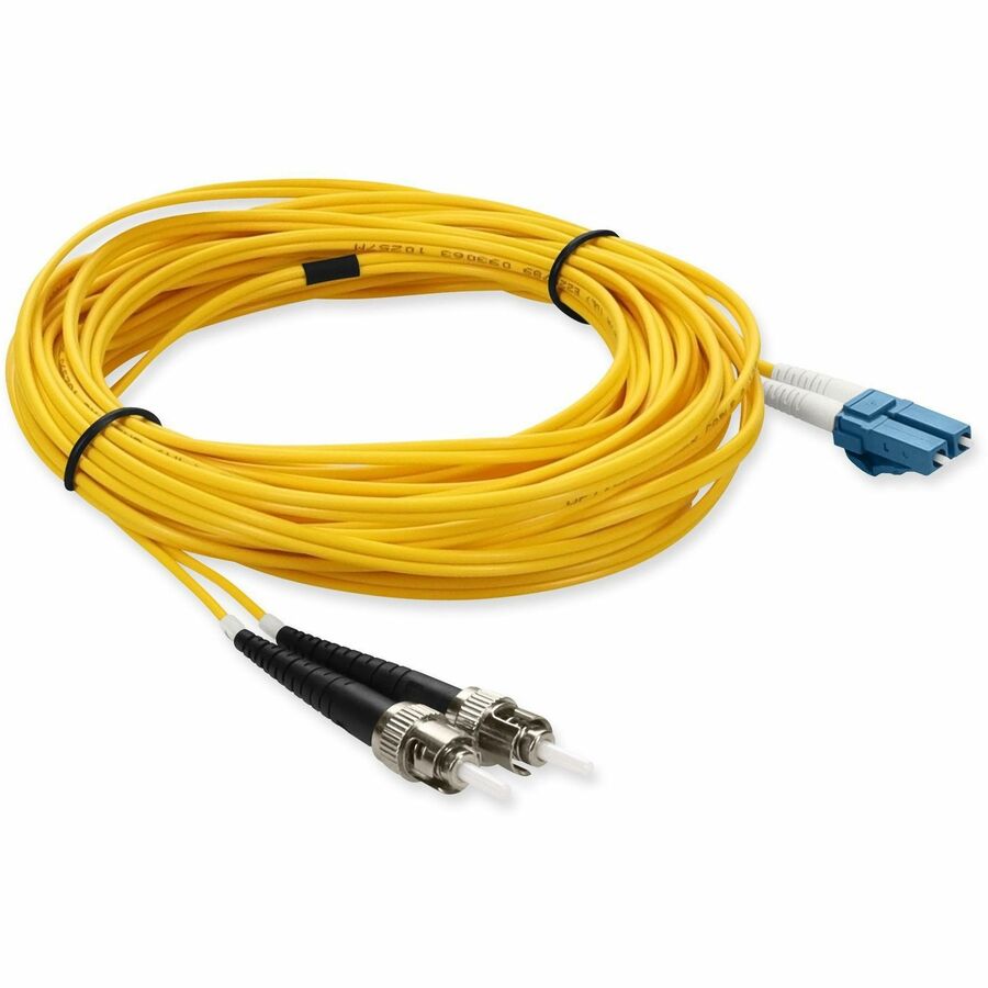 AddOn 7m ST (Male) to LC (Male) Yellow OS2 Duplex Fiber OFNR (Riser-Rated) TAA Compliant Patch Cable