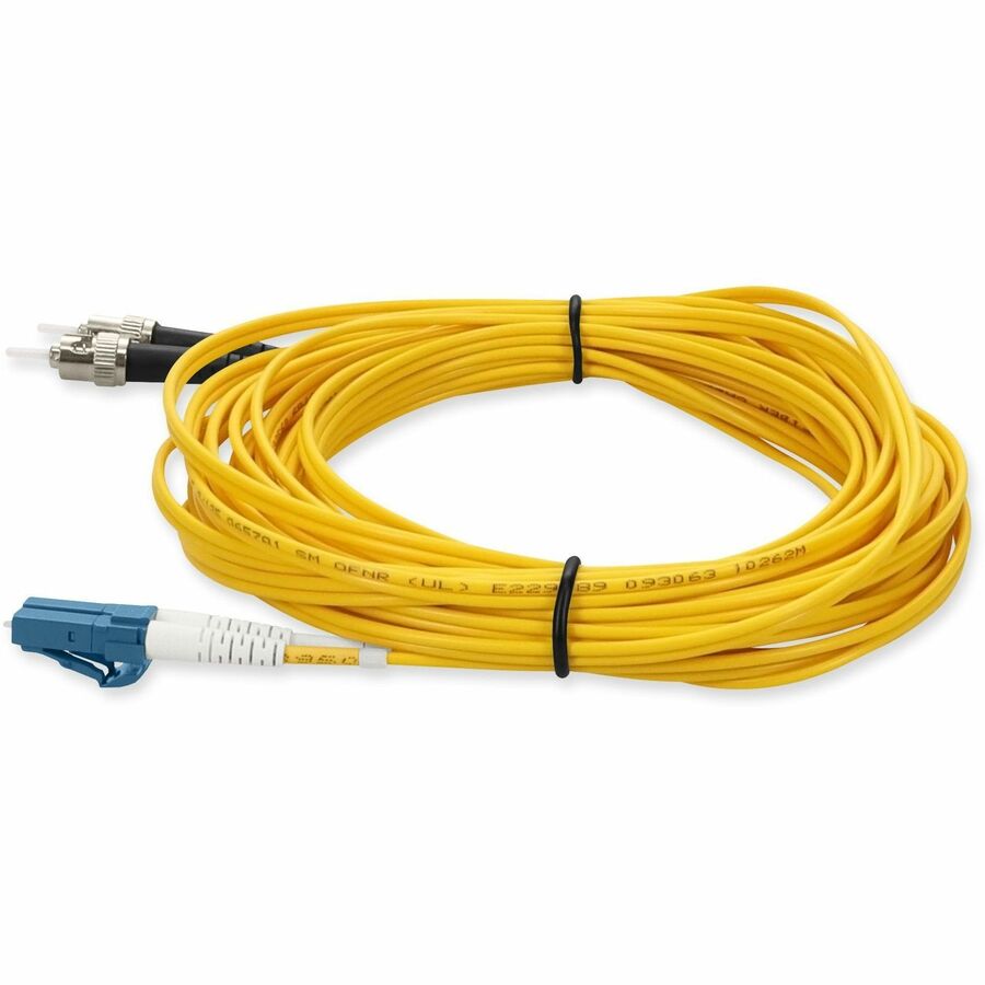 AddOn 7m ST (Male) to LC (Male) Yellow OS2 Duplex Fiber OFNR (Riser-Rated) TAA Compliant Patch Cable