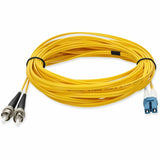 AddOn 7m ST (Male) to LC (Male) Yellow OS2 Duplex Fiber OFNR (Riser-Rated) TAA Compliant Patch Cable