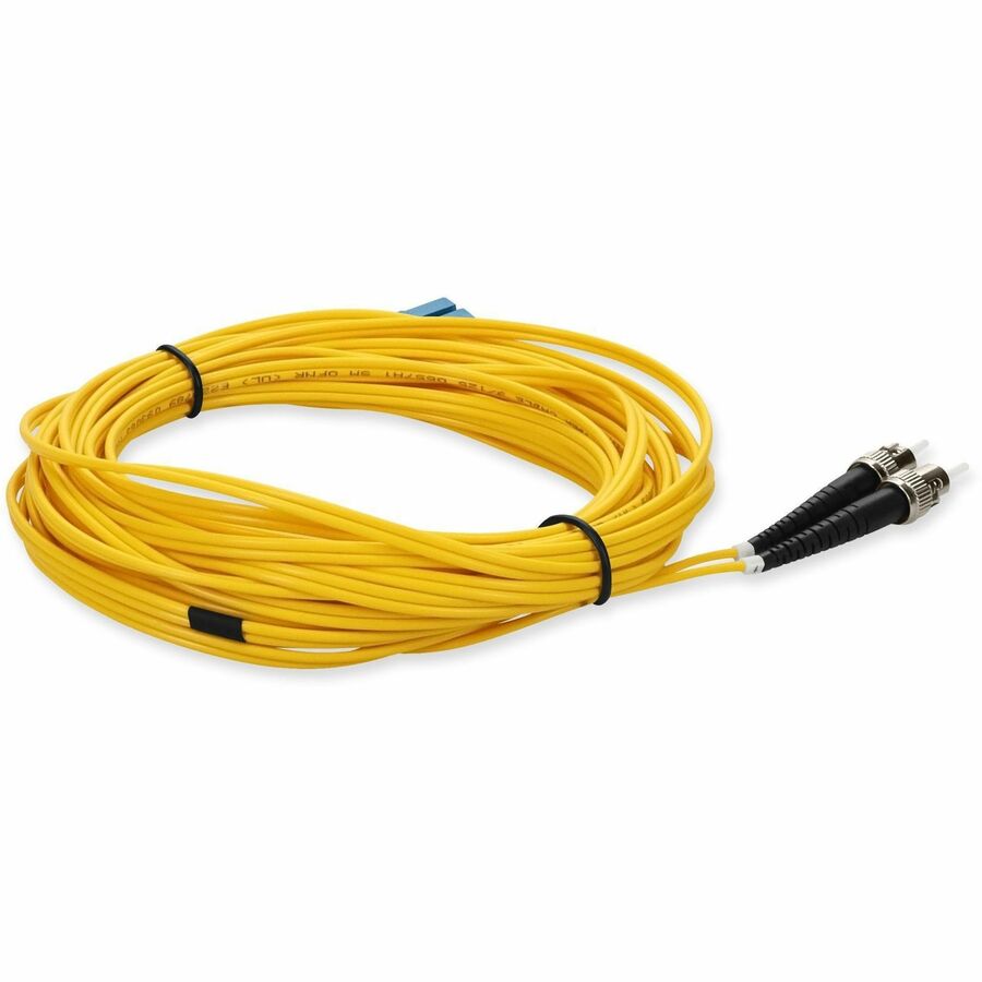 AddOn 7m ST (Male) to LC (Male) Yellow OS2 Duplex Fiber OFNR (Riser-Rated) TAA Compliant Patch Cable